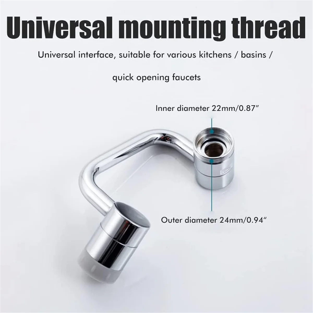 Universal 1080° Rotating Faucet Extender Aerator